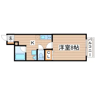 アスコット富沢南【1階】の間取り