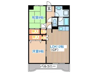 クレセント名取【3階】の間取り