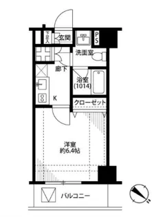 プレール・ドゥーク高輪【7階】の間取り