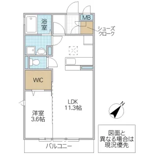 パーク・ド・プランタン B【1階】の間取り