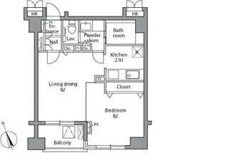 レジディア自由が丘【4階】の間取り