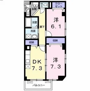 サンフィオーレ【4階】の間取り