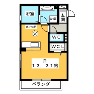 クレスト S 法丈坂【1階】の間取り