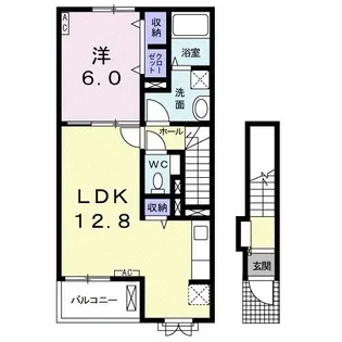 クライスフォー【2階】の間取り