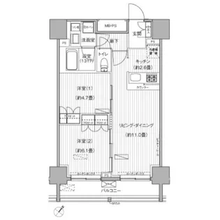 ヒューリックレジデンス駒込【6階】の間取り