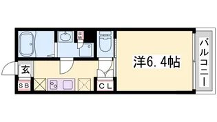 アスヴェル神戸元町II【11階】の間取り