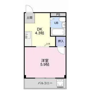 サンハイツ天道【3階】の間取り