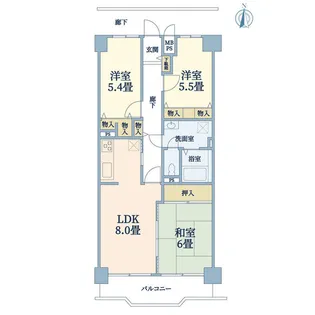 エクセル東陽町【9階】の間取り