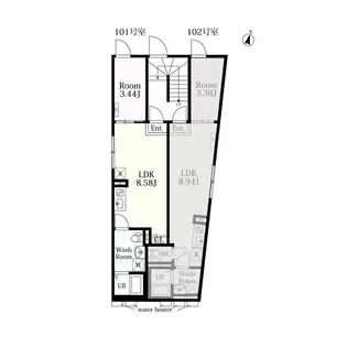 ヒルズレジデンス北千住【1階】の間取り