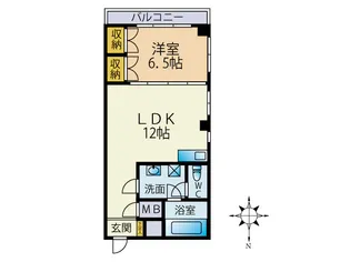カナルハイツ【5階】の間取り