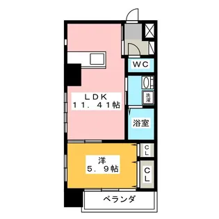 EXE ITAYAMACHI【7階】の間取り