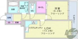 フレール仙台長町南【3階】の間取り