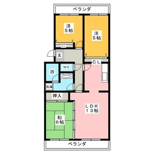 グリーンシャンテ【3階】の間取り