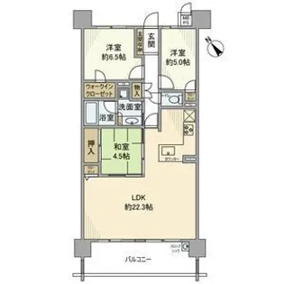 ライオンズ南大高ディアグランデ【5階】の間取り