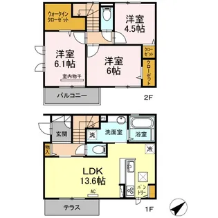 セルジェ竹下 M館【2階】の間取り