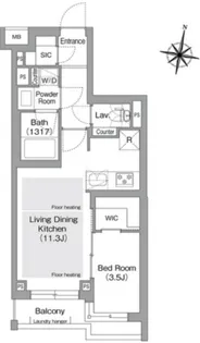 コンフォリアリヴ東中野【3階】の間取り