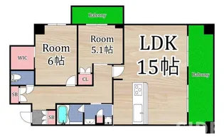 エバーグリーン鶴見II【2階】の間取り