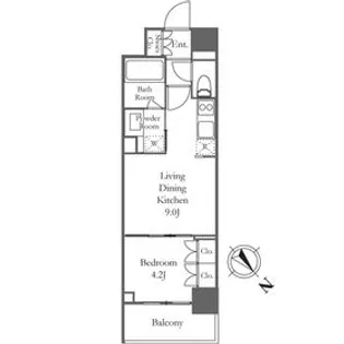 TS COURT日本橋浜町【6階】の間取り