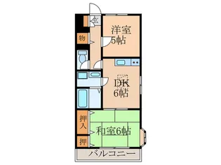 ジュネス ハイホーム【1階】の間取り