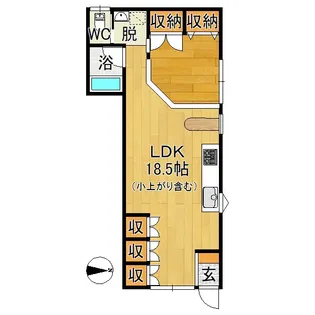 ミルフルール【1階】の間取り