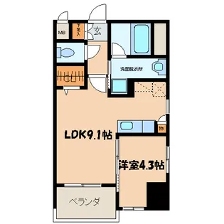 アイコリーネ城南【10階】の間取り