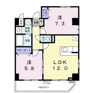 CASA CARO【4階】の間取り