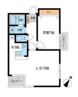 ローレルフラット【3階】の間取り