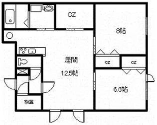 旭町さくらんぼ【2階】の間取り