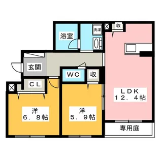 フォレスト KR【1階】の間取り