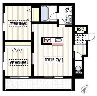 リクティ溝の口【1階】の間取り
