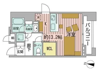 プライムメゾン大通公園【6階】の間取り