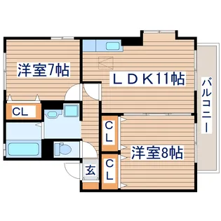 リビングタウン新田東C【1階】の間取り