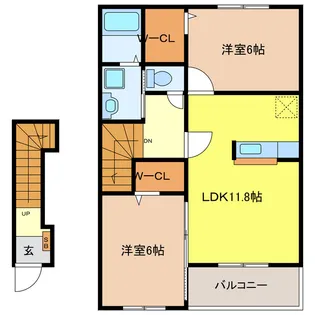 グラート Bの間取り