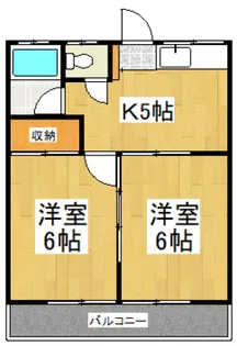 サンハイツ【2階】の間取り
