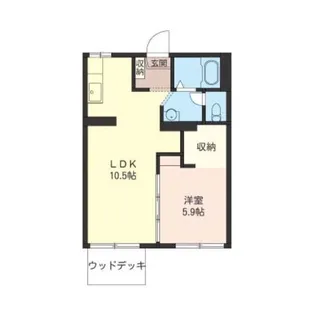 アーバンライフ・ヒロ【1階】の間取り