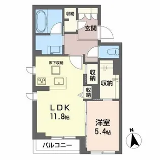 シャーメゾン宮I【1階】の間取り