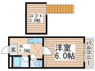 ドゥ・ヴィラ-ジュ【2階】の間取り