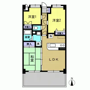 コンフォール赤坂【2階】の間取り