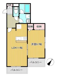 コート・ラシーヌ【3階】の間取り