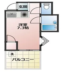 サンロイヤルみやこ【6階】の間取り