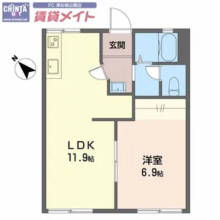 メゾン奥村【1階】の間取り