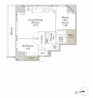 ナナアーク荒町【4階】の間取り
