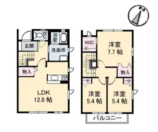 サニーウェル みどり坂【1階】の間取り