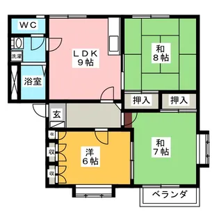 ドリームライフ倉石 N棟【2階】の間取り