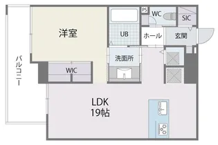 アルティザ博多ミッドシティ【15階】の間取り