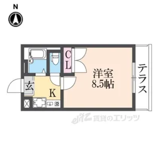 レオパレスサンブライト【2階】の間取り