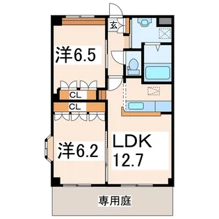 TWiN HiLL【1階】の間取り