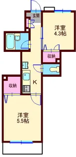 ワールドパレス戸越【1階】の間取り