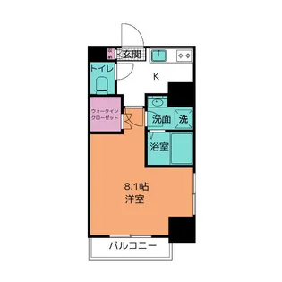 ハピデンス西本町【6階】の間取り
