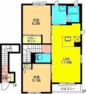 アネシスAの間取り